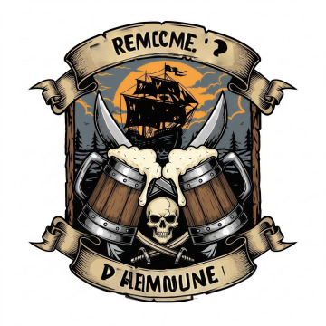 pirate skull logo emblem